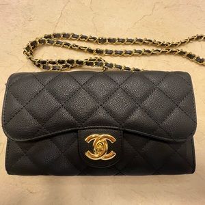 Classic flap designer inspired evening bag